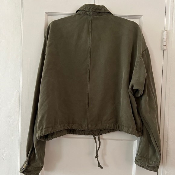 Velvet Heart Elvera Jacket Army Green crop swing cropped utility jacket shacket - Picture 10 of 16